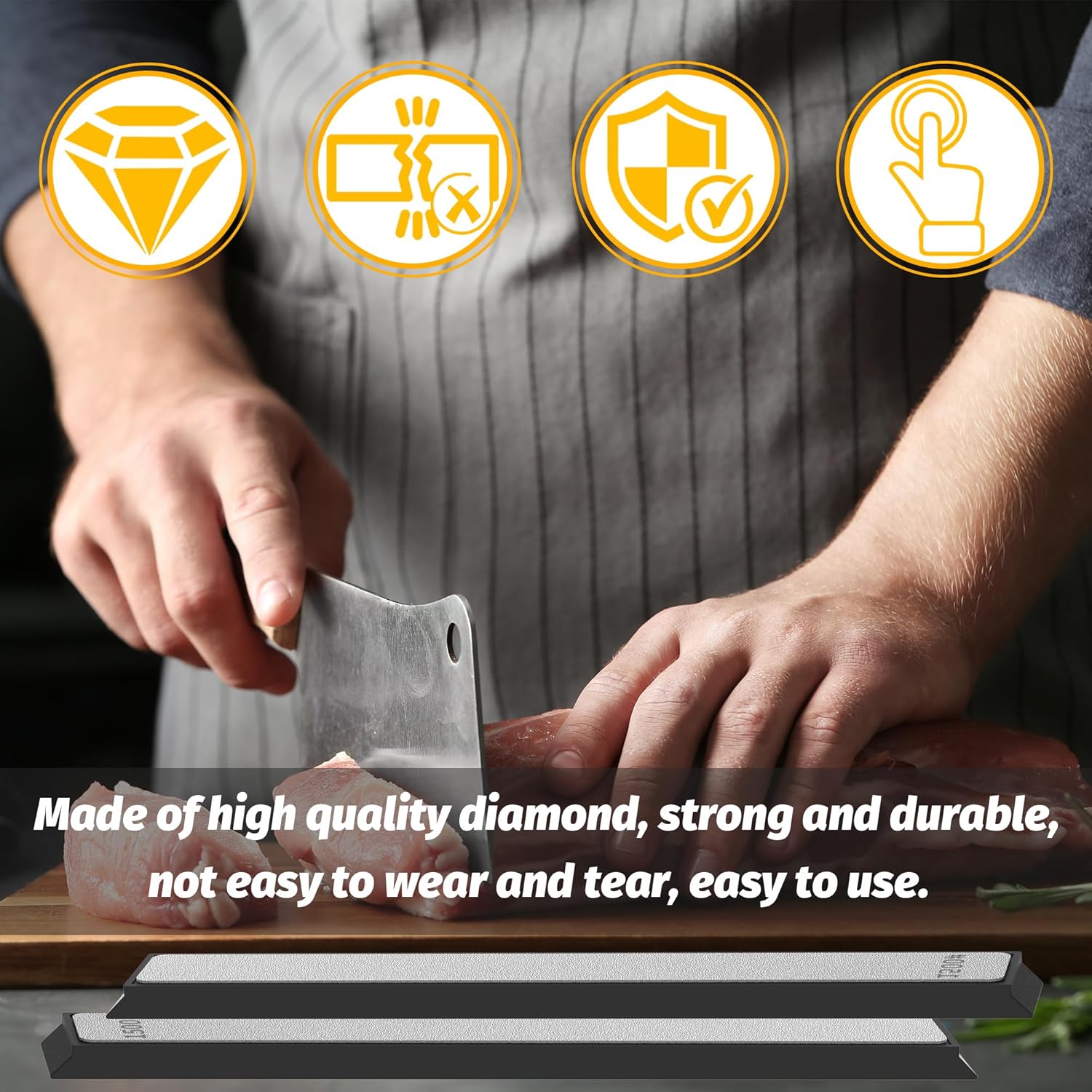 6 PCS Diamond Stones Set-Black