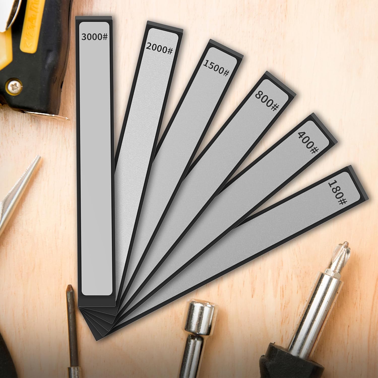 6 PCS Diamond Stones Set-Black