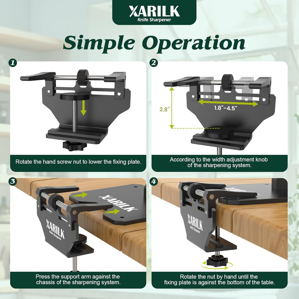 Aluminum Knife Sharpener Securing Clip 100