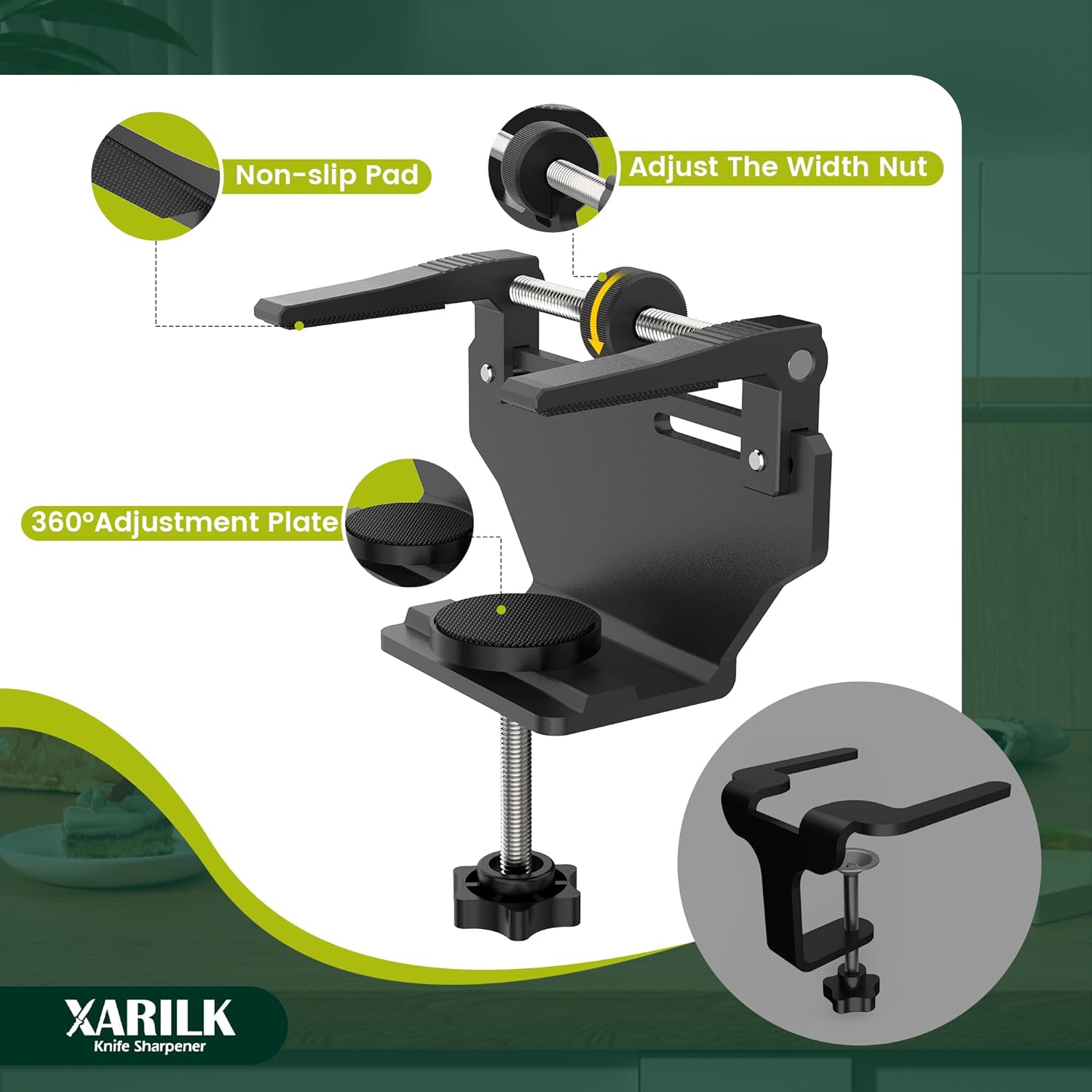 Aluminum Knife Sharpener Securing Clip 100